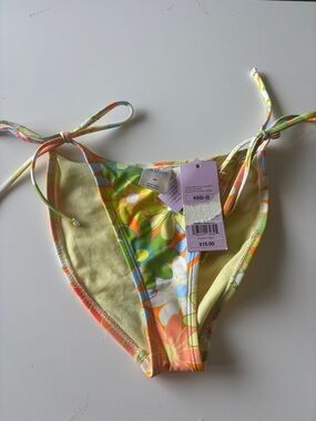 wild fable Floral Tie-Side Bikini Bottom in Yellow, Orange, Green, Blue